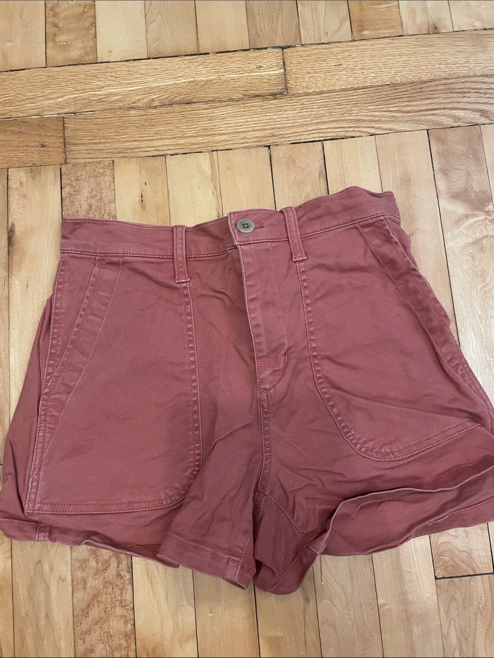 Madewell High-Waist Utility Shorts in Dusty Rose